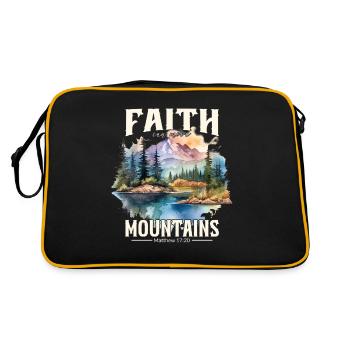 La foi peut déplacer des montagnes, Matthieu 17:20 - Sac Retro - noir/or - Dos