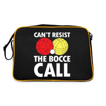 Can't Resist The Bocce Call - Retro Tasche - Schwarz/Gold - Hinten