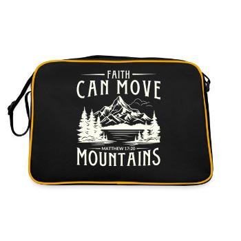 La foi peut déplacer des montagnes, don chrétien. - Sac Retro - noir/or - Dos