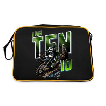 Motocross 10th Birthday - Retro Bag - black/gold - Back