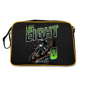 Motocross 8th Birthday - Retro Bag - black/gold - Back