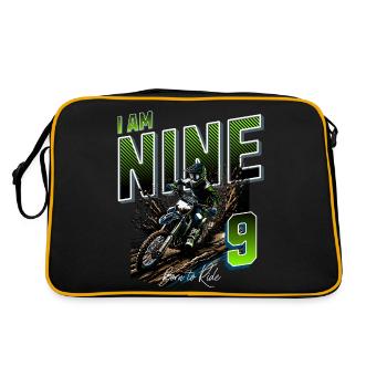 Motocross 9th Birthday - Retro Bag - black/gold - Back
