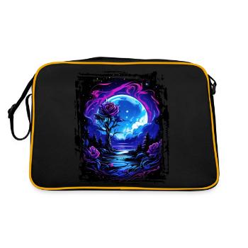 Clair de lune de rêve et rose enchanteresse - Sac Retro - noir/or - Dos