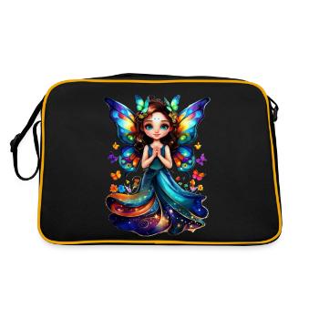 Charming butterfly fairy - Retro Bag - black/gold - Back