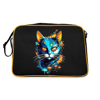 Chat de l’espace coloré - Sac Retro - noir/or - Dos
