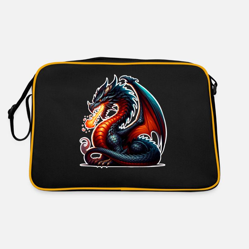 Dragon - Sac Retro - noir/or