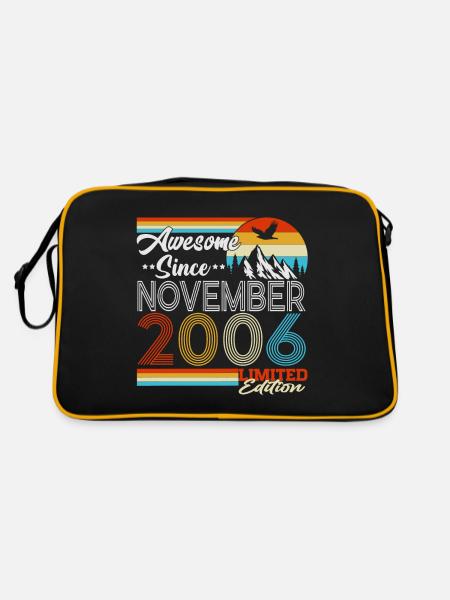 November 2006 Vintage Retro Birthday Gift - Retro Bag - black/gold