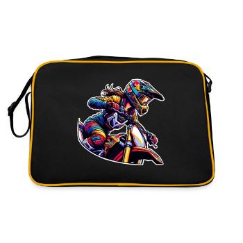 Motocross Femmes Filles Fille - Sac Retro - noir/or - Dos