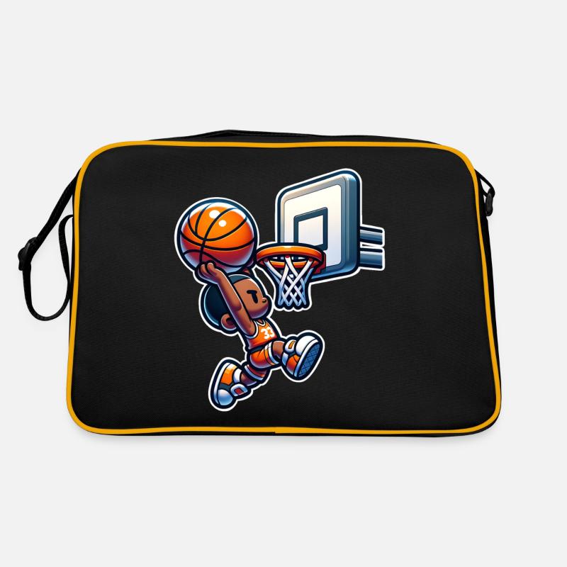 Dunking de basket-ball - Sac Retro - noir/or