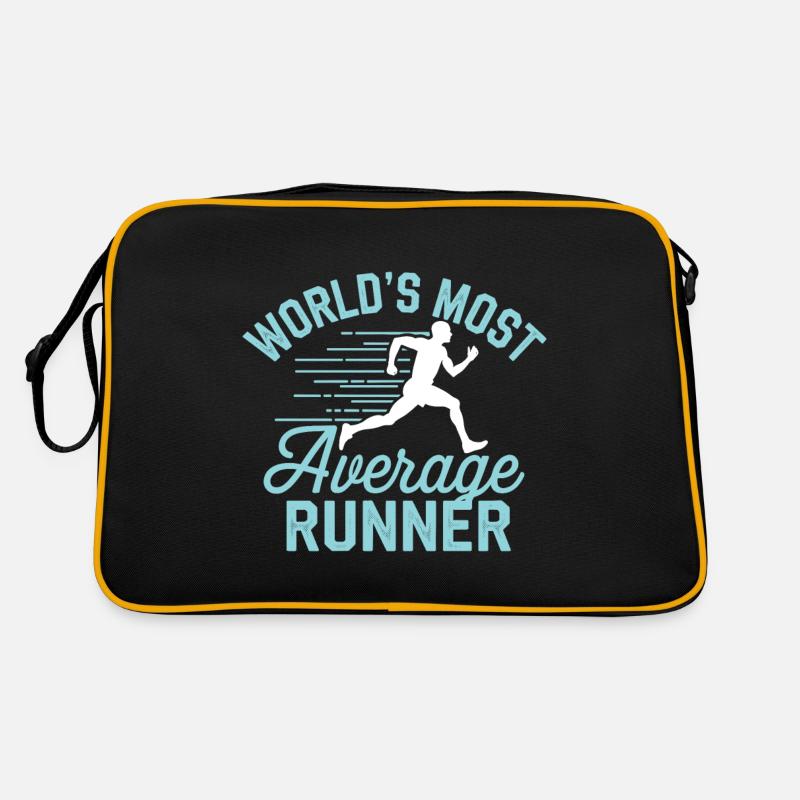 Worlds most average runner Funny jogging saying Retro Bag