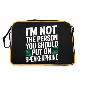 Im not a person you should put on speakerphone - Retro Bag - black/gold - Back