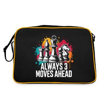 Always 3 moves ahead funny Chess Player Saying - Retro Bag - black/gold - Back