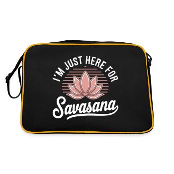 Je suis juste ici pour savasana drôle Yoga Dire Humour - Sac Retro - noir/or - Dos