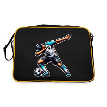Joueur de football - Sac Retro - noir/or - Dos