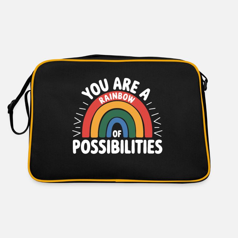 Vous êtes un arc-en-ciel de possibilités Enseignant Empower Sac Retro