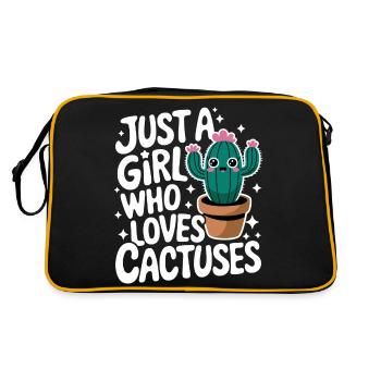 Cactus Cacti Desert Plant - Retro Bag - black/gold - Back