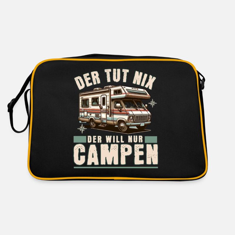 Camping Campen Camper Retro Tasche