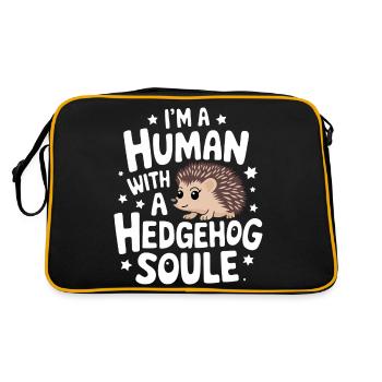 hérisson animal épineux hérisson - Sac Retro - noir/or - Dos