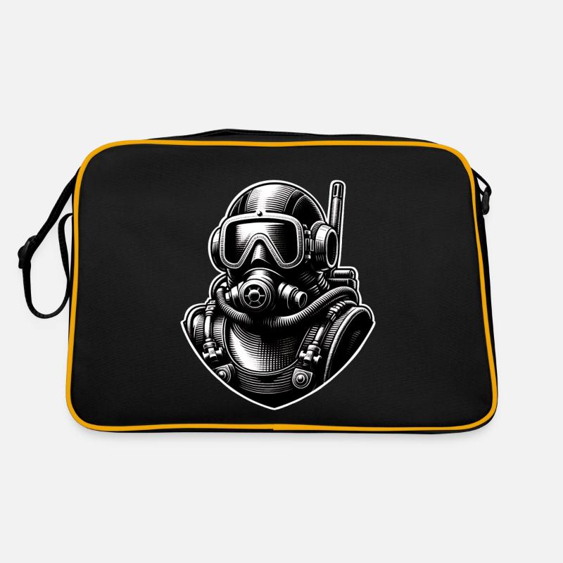 Plongeurs - Sac Retro - noir/or