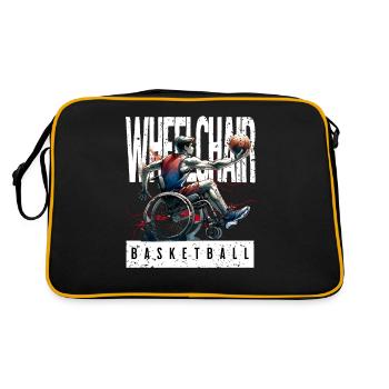 Rollstuhlbasketball Rollstuhl Basketball - Retro Tasche - Schwarz/Gold - Hinten