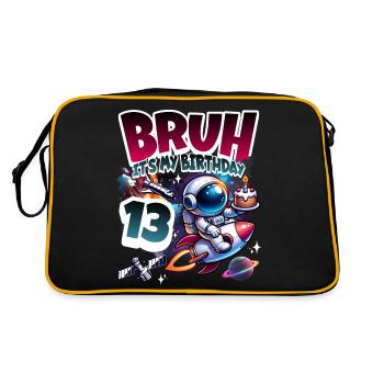 Astronaut 13th Birthday Space - Retro Bag - black/gold - Back