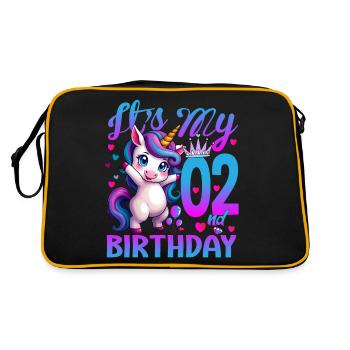 2ème anniversaire licorne C’est mon 2ème anniversaire - Sac Retro - noir/or - Dos