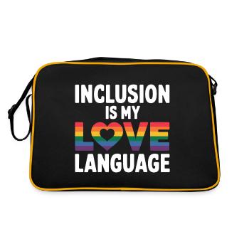 Inclusion is my love language education teacher - Retro Bag - black/gold - Back