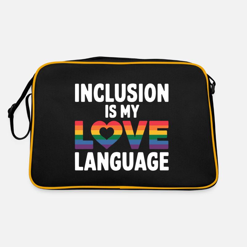 Inklusion ist meine Liebe Sprachlehrerin Retro Tasche