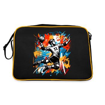 Handball Joueurs de handball - Sac Retro - noir/or - Dos