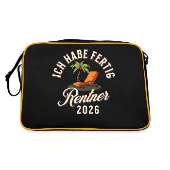Retraité 2026 J’ai terminé - Sac Retro - noir/or - Dos