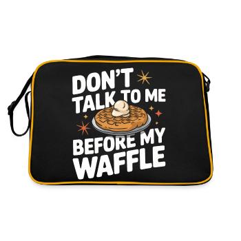 Waffles Breakfast Sweets - Retro Bag - black/gold - Back