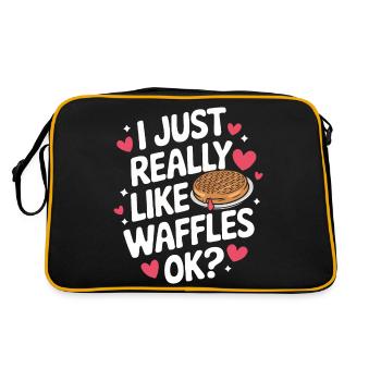 Waffles Breakfast Sweets - Retro Bag - black/gold - Back