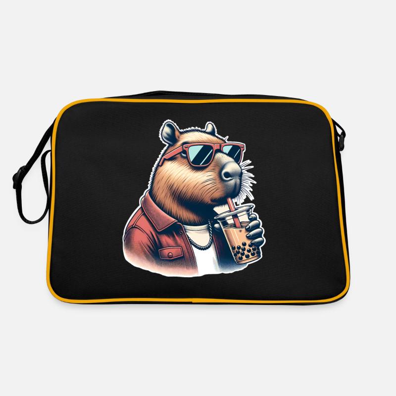 Thé à bulles Capybara Sac Retro