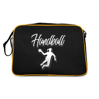 Handball, handballeur, handballeur - Sac Retro - noir/or - Dos