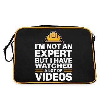 Ich bin kein Experte, aber ich habe eine Menge Videos gesehen - Retro Tasche - Schwarz/Gold - Hinten