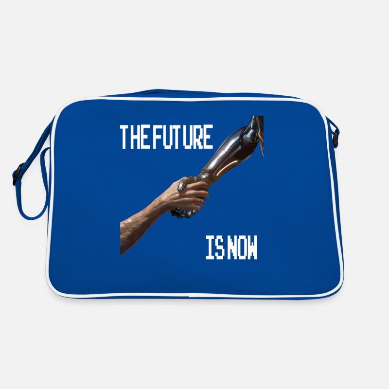 The Future is now Robot Robotic Science AI Retro Tasche