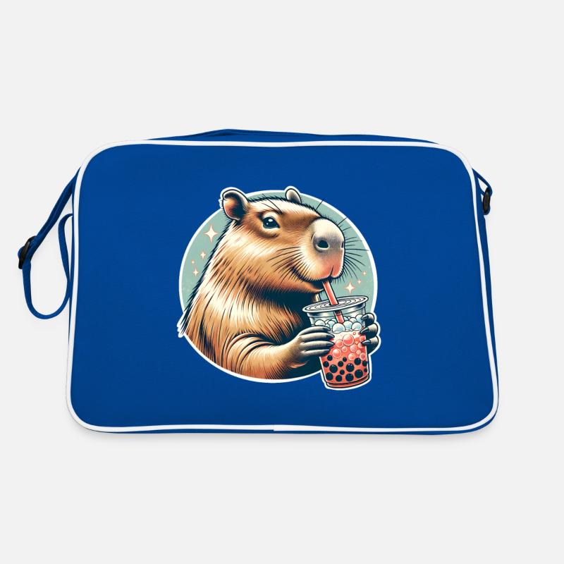 Capybara Bubble Tea Retro Tasche