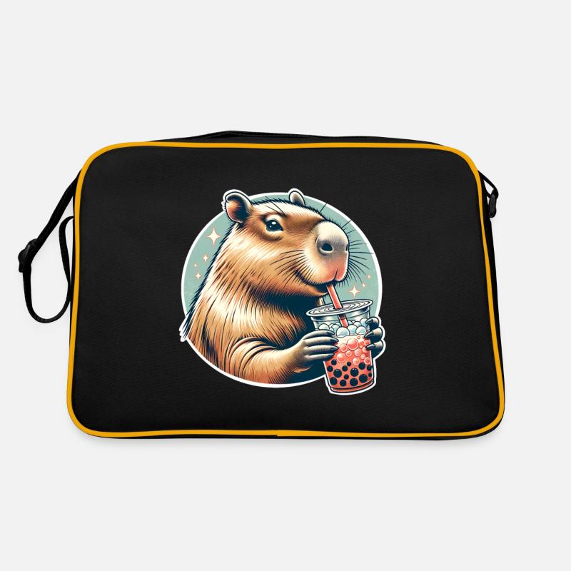 Thé à bulles Capybara Sac Retro