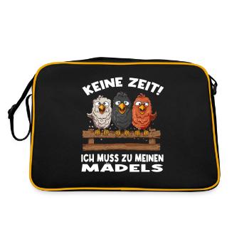 Poulet Élevage Poulet Élevage Poussin Dire - Sac Retro - noir/or - Dos