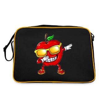 Apple Dabbing Apple Tree Dab Spring Apple Outfit - Retro Bag - black/gold - Back
