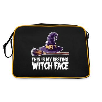 C’est mon visage de sorcière au repos Spooky Halloween Wit - Sac Retro - noir/or - Dos