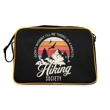 Out of Breath Hiking Society Lustiger Berg - Retro Tasche - Schwarz/Gold - Hinten