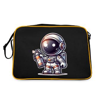 Pulvérisateur de graffitis astronaute - Sac Retro - noir/or - Dos