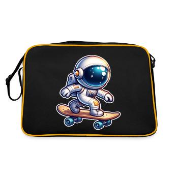 Planche à roulettes Skateur Astronaute - Sac Retro - noir/or - Dos