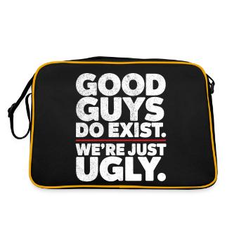 Good guys do exist we're just ugly Single humor - Retro Bag - black/gold - Back
