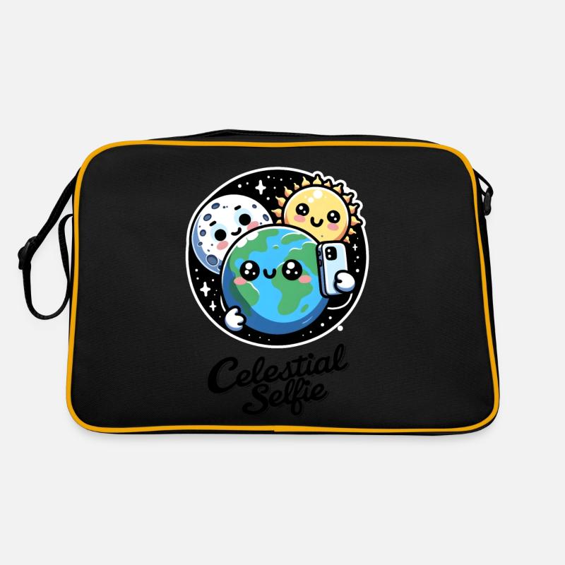 Selfie céleste totalité printemps éclipse solaire Sac Retro