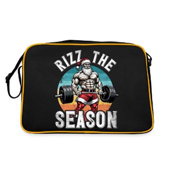 Rizz La saison Drôle Père Noël Noël - Sac Retro - noir/or - Dos