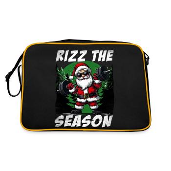 Rizz La saison Drôle Père Noël Noël - Sac Retro - noir/or - Dos