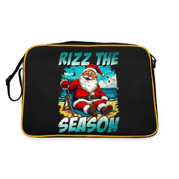 Rizz La saison Drôle Père Noël Noël - Sac Retro - noir/or - Dos