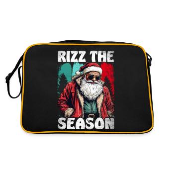 Rizz La saison Drôle Père Noël Noël - Sac Retro - noir/or - Dos